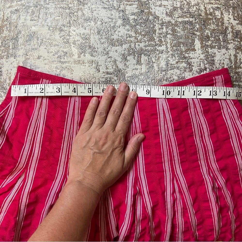 Talbots Red Striped Skirt - Picture 5 of 7